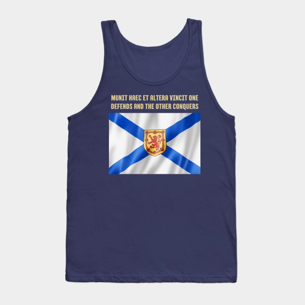 Nova Scotia Flag and Motto Tank Top by soulfulprintss8